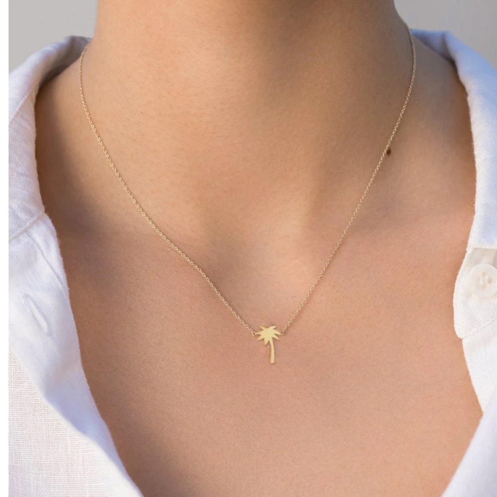 Jennifer Meyer Mini Palm Tree Necklace